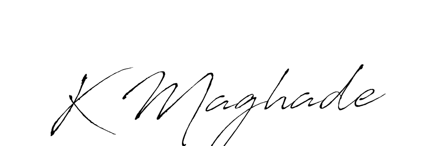 Design your own signature with our free online signature maker. With this signature software, you can create a handwritten (Antro_Vectra) signature for name K Maghade. K Maghade signature style 6 images and pictures png