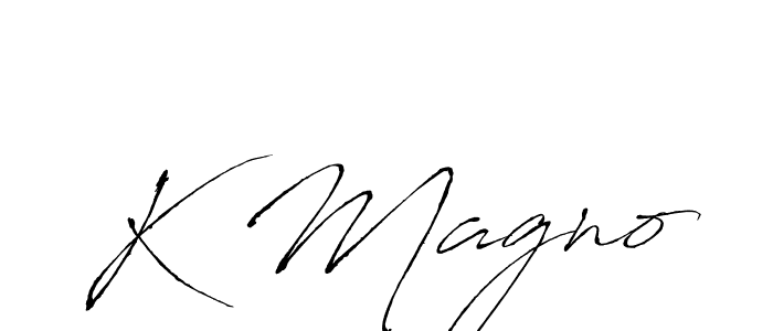 Antro_Vectra is a professional signature style that is perfect for those who want to add a touch of class to their signature. It is also a great choice for those who want to make their signature more unique. Get K Magno name to fancy signature for free. K Magno signature style 6 images and pictures png