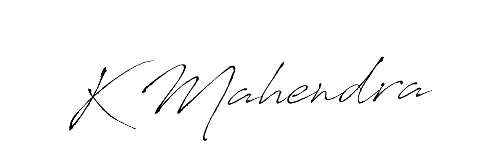 Make a beautiful signature design for name K Mahendra. With this signature (Antro_Vectra) style, you can create a handwritten signature for free. K Mahendra signature style 6 images and pictures png