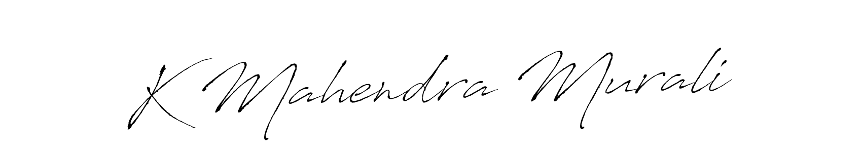 Also we have K Mahendra Murali name is the best signature style. Create professional handwritten signature collection using Antro_Vectra autograph style. K Mahendra Murali signature style 6 images and pictures png