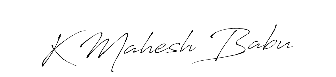 Make a beautiful signature design for name K Mahesh Babu. With this signature (Antro_Vectra) style, you can create a handwritten signature for free. K Mahesh Babu signature style 6 images and pictures png