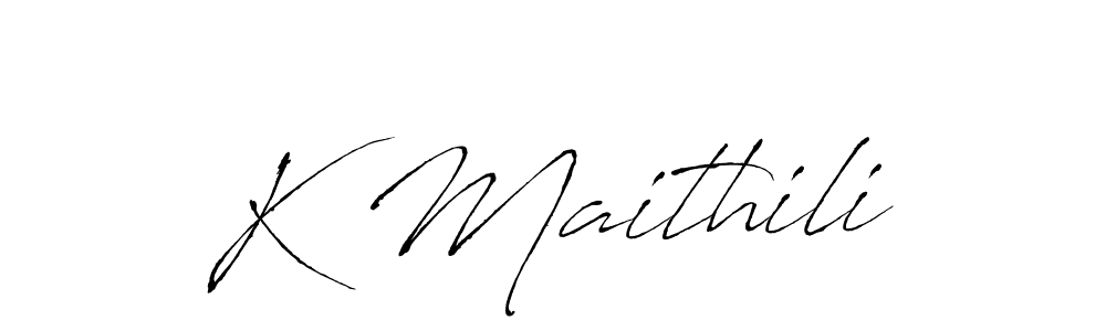 if you are searching for the best signature style for your name K Maithili. so please give up your signature search. here we have designed multiple signature styles  using Antro_Vectra. K Maithili signature style 6 images and pictures png