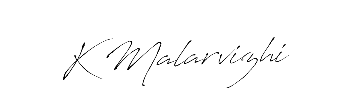 Also You can easily find your signature by using the search form. We will create K Malarvizhi name handwritten signature images for you free of cost using Antro_Vectra sign style. K Malarvizhi signature style 6 images and pictures png