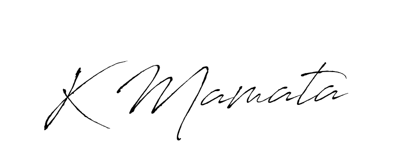 The best way (Antro_Vectra) to make a short signature is to pick only two or three words in your name. The name K Mamata include a total of six letters. For converting this name. K Mamata signature style 6 images and pictures png