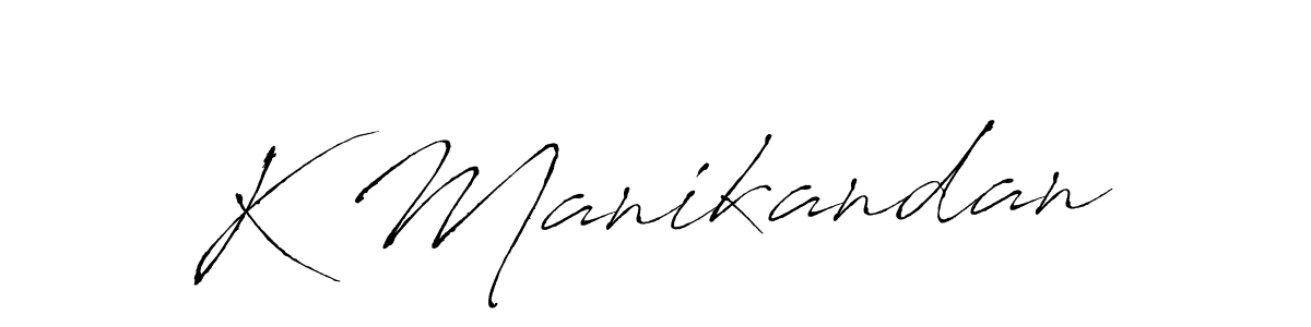 The best way (Antro_Vectra) to make a short signature is to pick only two or three words in your name. The name K Manikandan include a total of six letters. For converting this name. K Manikandan signature style 6 images and pictures png