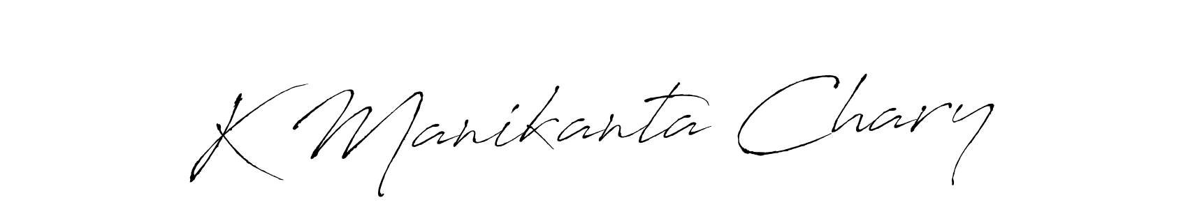 Antro_Vectra is a professional signature style that is perfect for those who want to add a touch of class to their signature. It is also a great choice for those who want to make their signature more unique. Get K Manikanta Chary name to fancy signature for free. K Manikanta Chary signature style 6 images and pictures png