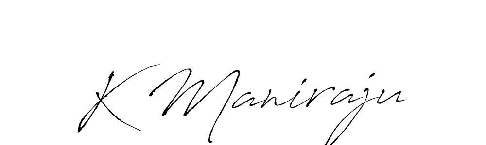 How to make K Maniraju name signature. Use Antro_Vectra style for creating short signs online. This is the latest handwritten sign. K Maniraju signature style 6 images and pictures png