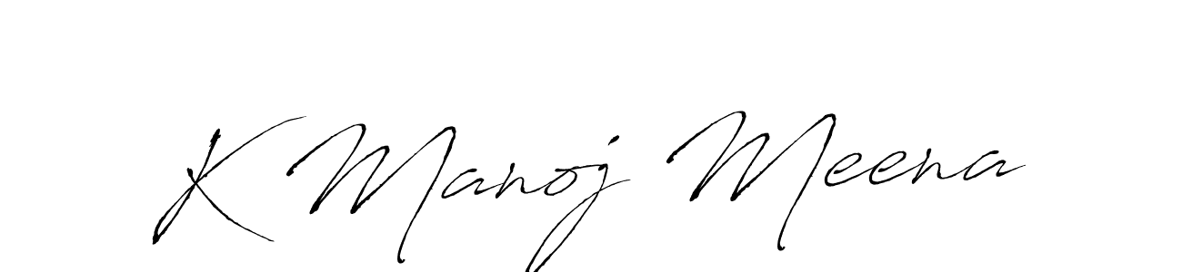 Also we have K Manoj Meena name is the best signature style. Create professional handwritten signature collection using Antro_Vectra autograph style. K Manoj Meena signature style 6 images and pictures png