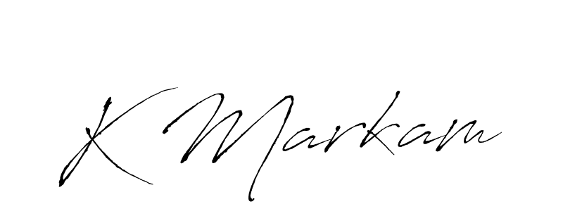 Create a beautiful signature design for name K Markam. With this signature (Antro_Vectra) fonts, you can make a handwritten signature for free. K Markam signature style 6 images and pictures png