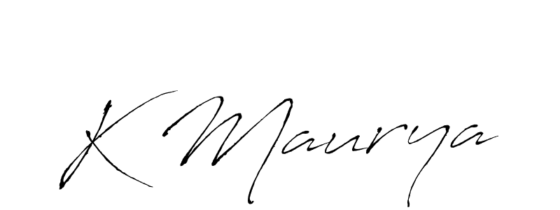 The best way (Antro_Vectra) to make a short signature is to pick only two or three words in your name. The name K Maurya include a total of six letters. For converting this name. K Maurya signature style 6 images and pictures png