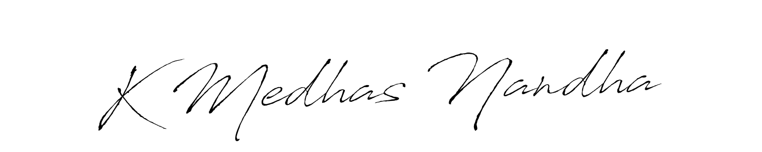 Make a beautiful signature design for name K Medhas Nandha. Use this online signature maker to create a handwritten signature for free. K Medhas Nandha signature style 6 images and pictures png