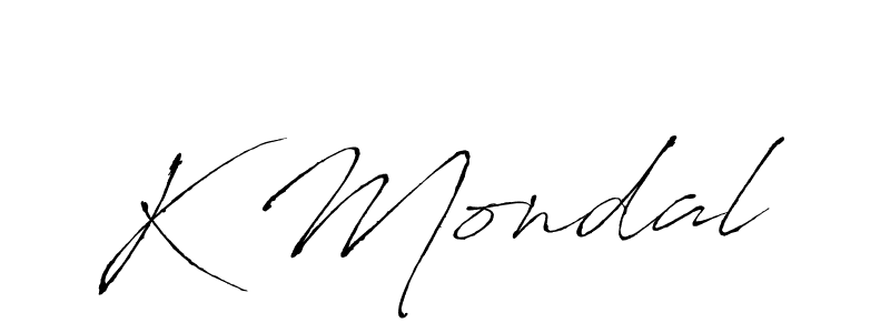 How to make K Mondal signature? Antro_Vectra is a professional autograph style. Create handwritten signature for K Mondal name. K Mondal signature style 6 images and pictures png