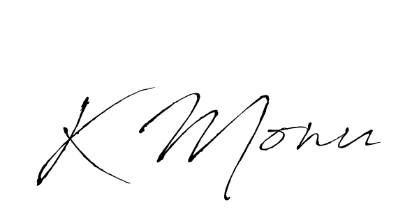 You should practise on your own different ways (Antro_Vectra) to write your name (K Monu) in signature. don't let someone else do it for you. K Monu signature style 6 images and pictures png