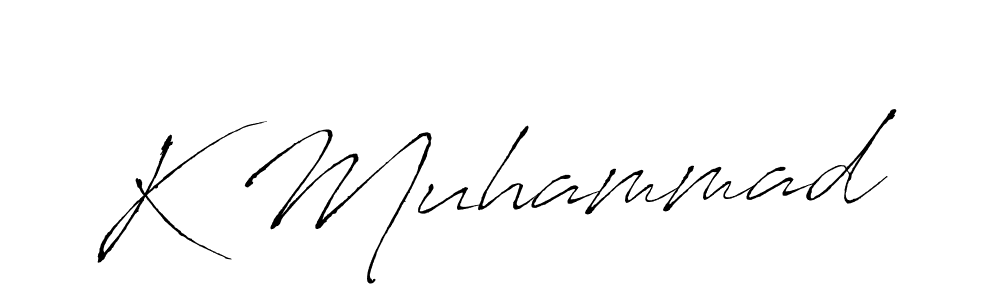 Also we have K Muhammad name is the best signature style. Create professional handwritten signature collection using Antro_Vectra autograph style. K Muhammad signature style 6 images and pictures png