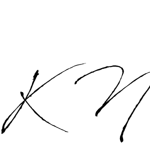 How to make K N name signature. Use Antro_Vectra style for creating short signs online. This is the latest handwritten sign. K N signature style 6 images and pictures png