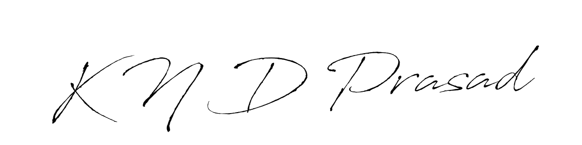 Also You can easily find your signature by using the search form. We will create K N D Prasad name handwritten signature images for you free of cost using Antro_Vectra sign style. K N D Prasad signature style 6 images and pictures png