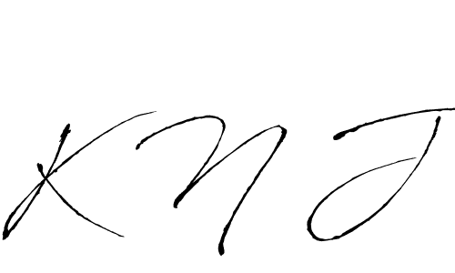 Create a beautiful signature design for name K N J. With this signature (Antro_Vectra) fonts, you can make a handwritten signature for free. K N J signature style 6 images and pictures png