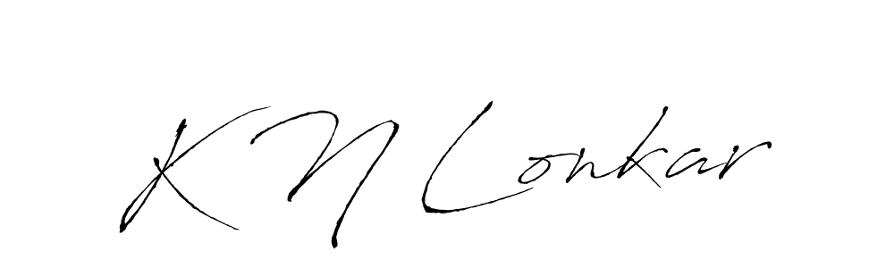 Also You can easily find your signature by using the search form. We will create K N Lonkar name handwritten signature images for you free of cost using Antro_Vectra sign style. K N Lonkar signature style 6 images and pictures png