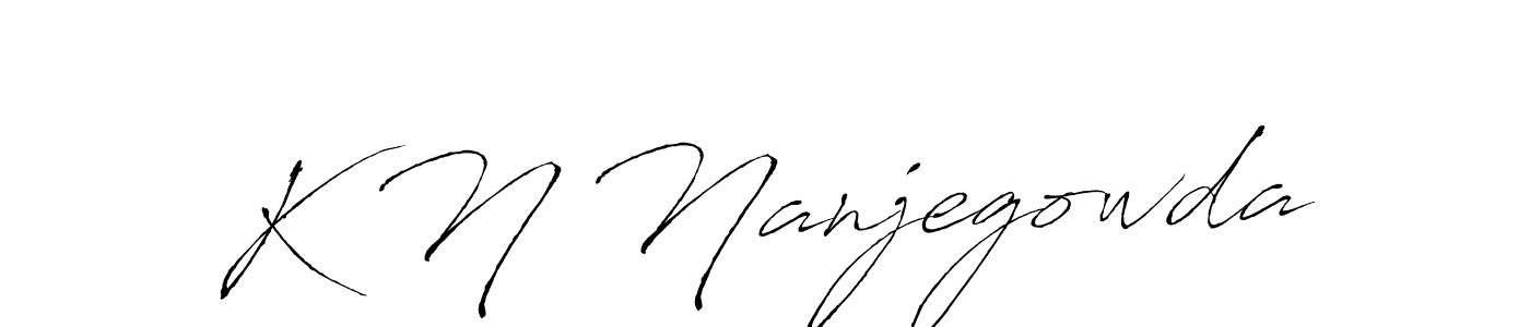 Create a beautiful signature design for name K N Nanjegowda. With this signature (Antro_Vectra) fonts, you can make a handwritten signature for free. K N Nanjegowda signature style 6 images and pictures png