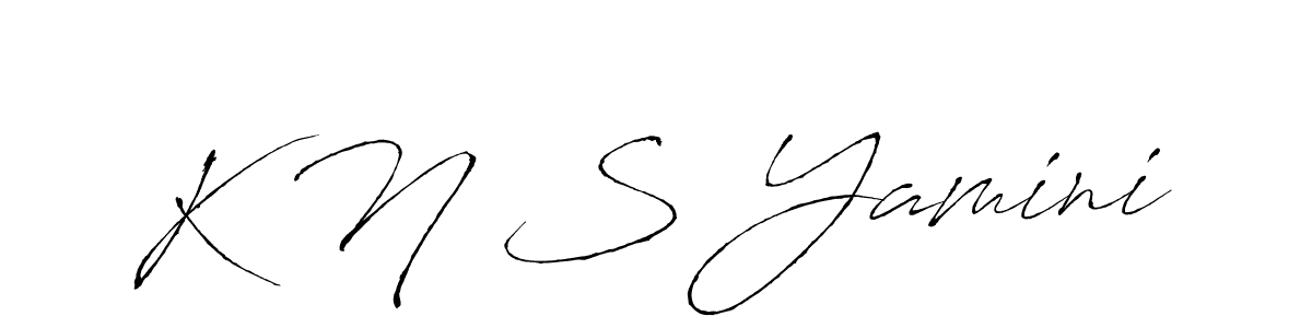 Also You can easily find your signature by using the search form. We will create K N S Yamini name handwritten signature images for you free of cost using Antro_Vectra sign style. K N S Yamini signature style 6 images and pictures png