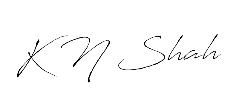 Design your own signature with our free online signature maker. With this signature software, you can create a handwritten (Antro_Vectra) signature for name K N Shah. K N Shah signature style 6 images and pictures png