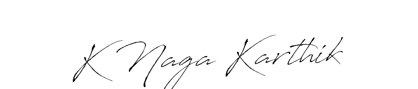 Create a beautiful signature design for name K Naga Karthik. With this signature (Antro_Vectra) fonts, you can make a handwritten signature for free. K Naga Karthik signature style 6 images and pictures png