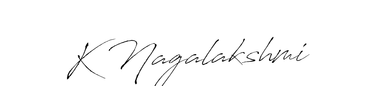 How to make K Nagalakshmi name signature. Use Antro_Vectra style for creating short signs online. This is the latest handwritten sign. K Nagalakshmi signature style 6 images and pictures png
