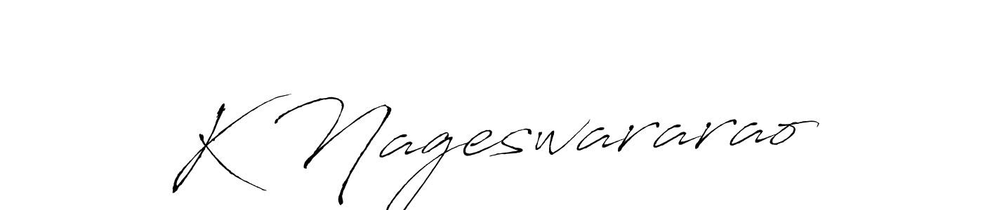 The best way (Antro_Vectra) to make a short signature is to pick only two or three words in your name. The name K Nageswararao include a total of six letters. For converting this name. K Nageswararao signature style 6 images and pictures png