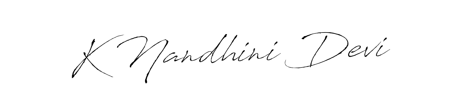 You can use this online signature creator to create a handwritten signature for the name K Nandhini Devi. This is the best online autograph maker. K Nandhini Devi signature style 6 images and pictures png