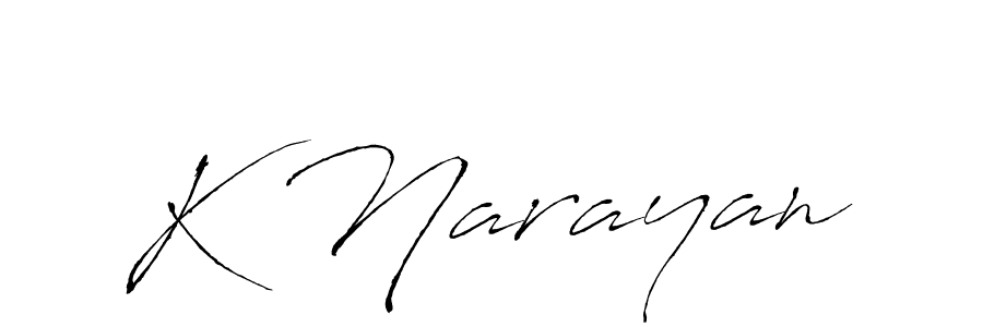 Antro_Vectra is a professional signature style that is perfect for those who want to add a touch of class to their signature. It is also a great choice for those who want to make their signature more unique. Get K Narayan name to fancy signature for free. K Narayan signature style 6 images and pictures png