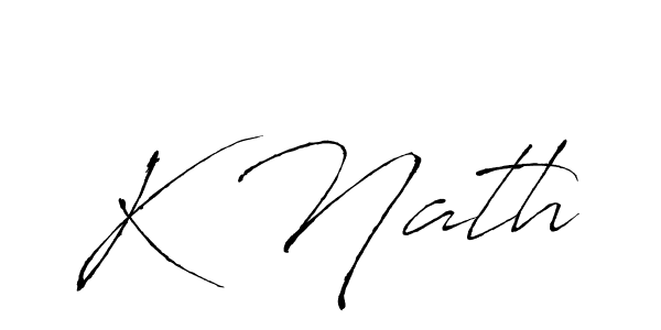 Design your own signature with our free online signature maker. With this signature software, you can create a handwritten (Antro_Vectra) signature for name K Nath. K Nath signature style 6 images and pictures png