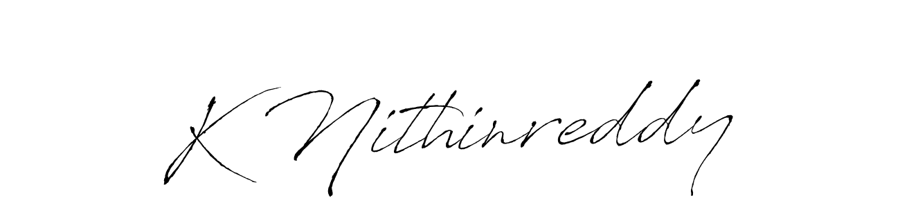 Also we have K Nithinreddy name is the best signature style. Create professional handwritten signature collection using Antro_Vectra autograph style. K Nithinreddy signature style 6 images and pictures png