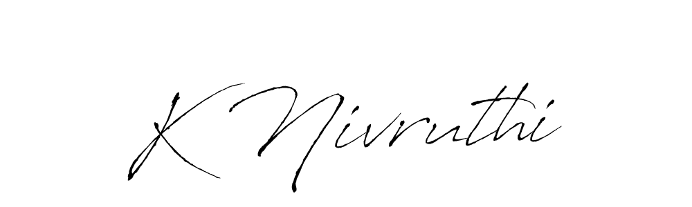 Also we have K Nivruthi name is the best signature style. Create professional handwritten signature collection using Antro_Vectra autograph style. K Nivruthi signature style 6 images and pictures png