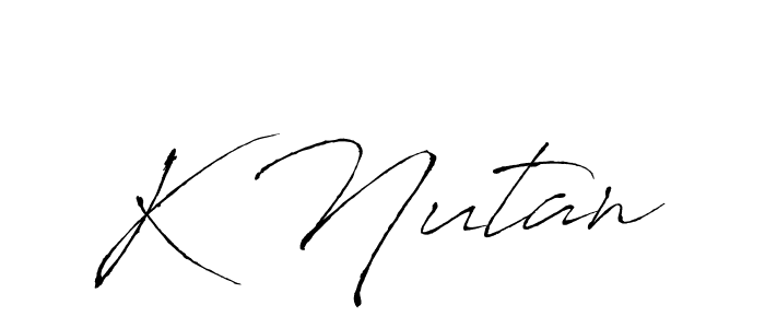 Make a beautiful signature design for name K Nutan. Use this online signature maker to create a handwritten signature for free. K Nutan signature style 6 images and pictures png