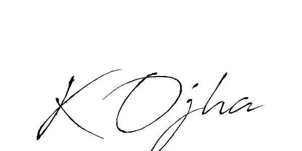 Design your own signature with our free online signature maker. With this signature software, you can create a handwritten (Antro_Vectra) signature for name K Ojha. K Ojha signature style 6 images and pictures png