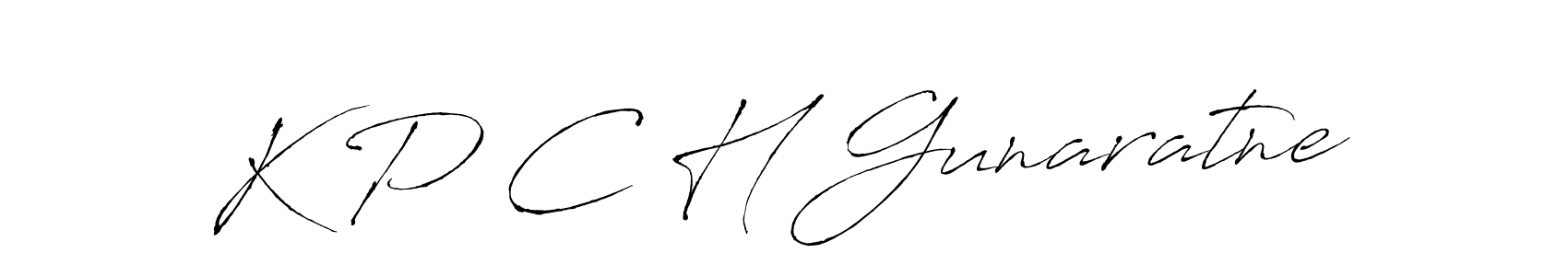 if you are searching for the best signature style for your name K P C H Gunaratne. so please give up your signature search. here we have designed multiple signature styles  using Antro_Vectra. K P C H Gunaratne signature style 6 images and pictures png