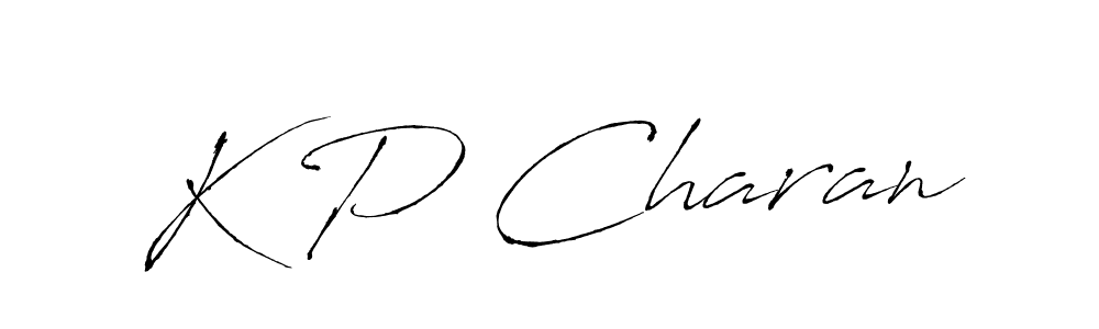 Antro_Vectra is a professional signature style that is perfect for those who want to add a touch of class to their signature. It is also a great choice for those who want to make their signature more unique. Get K P Charan name to fancy signature for free. K P Charan signature style 6 images and pictures png