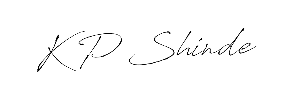 Create a beautiful signature design for name K P Shinde. With this signature (Antro_Vectra) fonts, you can make a handwritten signature for free. K P Shinde signature style 6 images and pictures png