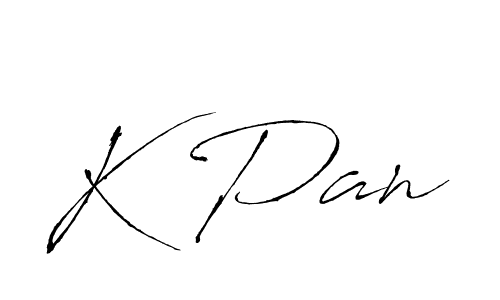 Design your own signature with our free online signature maker. With this signature software, you can create a handwritten (Antro_Vectra) signature for name K Pan. K Pan signature style 6 images and pictures png