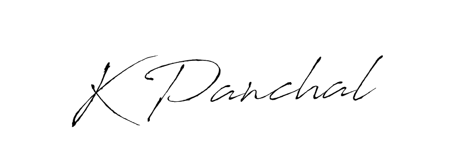 if you are searching for the best signature style for your name K Panchal. so please give up your signature search. here we have designed multiple signature styles  using Antro_Vectra. K Panchal signature style 6 images and pictures png