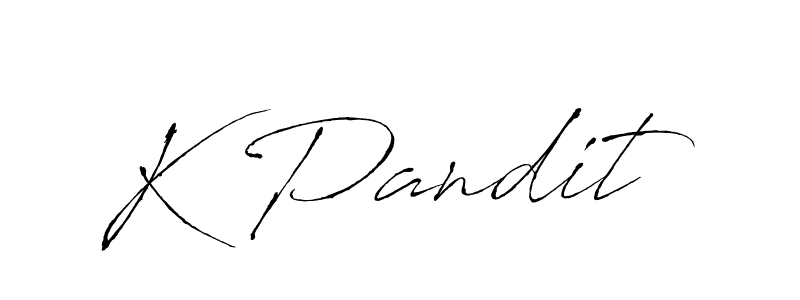 How to make K Pandit signature? Antro_Vectra is a professional autograph style. Create handwritten signature for K Pandit name. K Pandit signature style 6 images and pictures png