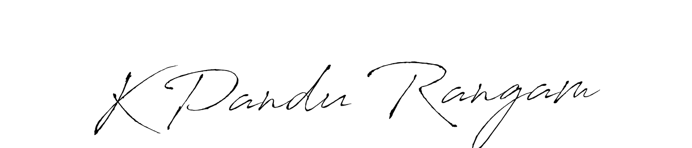 Create a beautiful signature design for name K Pandu Rangam. With this signature (Antro_Vectra) fonts, you can make a handwritten signature for free. K Pandu Rangam signature style 6 images and pictures png