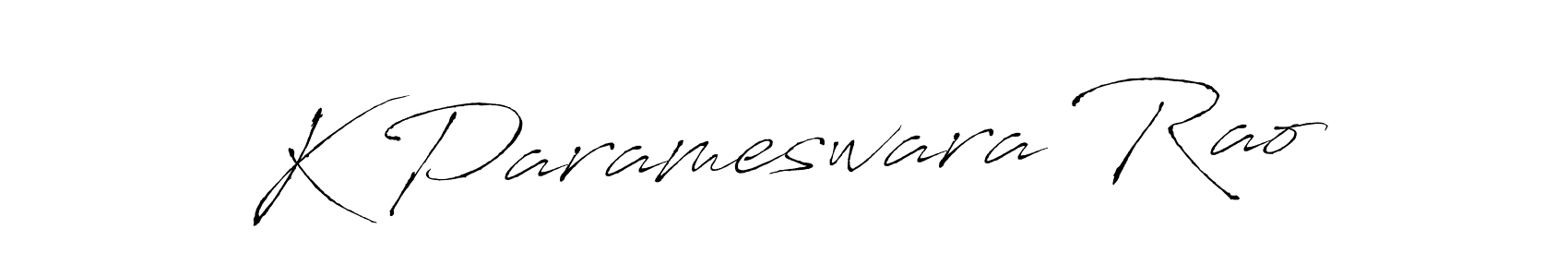 Create a beautiful signature design for name K Parameswara Rao. With this signature (Antro_Vectra) fonts, you can make a handwritten signature for free. K Parameswara Rao signature style 6 images and pictures png