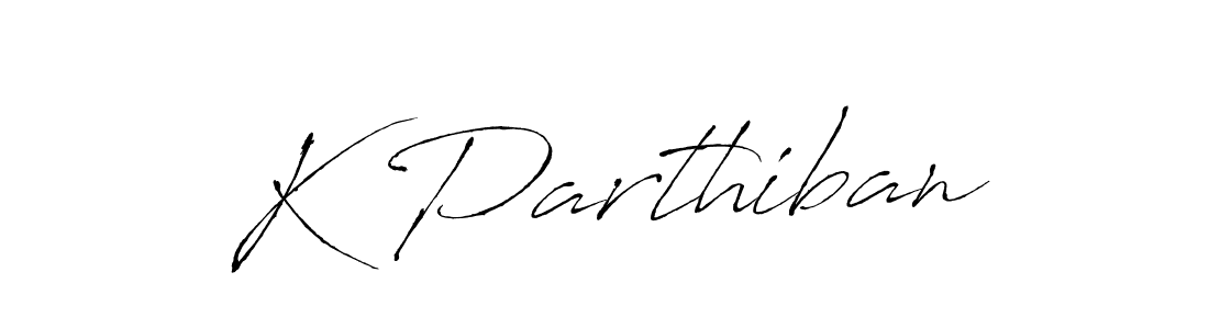 Use a signature maker to create a handwritten signature online. With this signature software, you can design (Antro_Vectra) your own signature for name K Parthiban. K Parthiban signature style 6 images and pictures png
