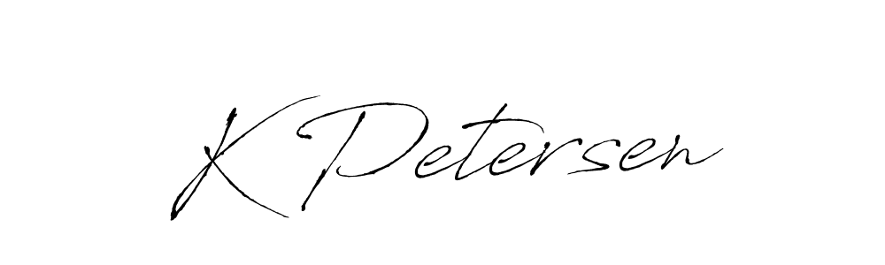 Design your own signature with our free online signature maker. With this signature software, you can create a handwritten (Antro_Vectra) signature for name K Petersen. K Petersen signature style 6 images and pictures png