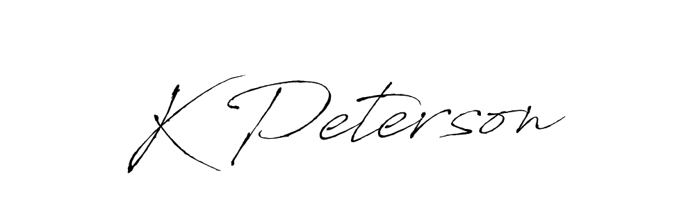 Design your own signature with our free online signature maker. With this signature software, you can create a handwritten (Antro_Vectra) signature for name K Peterson. K Peterson signature style 6 images and pictures png