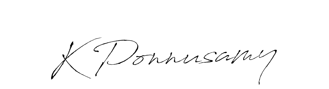 How to make K Ponnusamy signature? Antro_Vectra is a professional autograph style. Create handwritten signature for K Ponnusamy name. K Ponnusamy signature style 6 images and pictures png