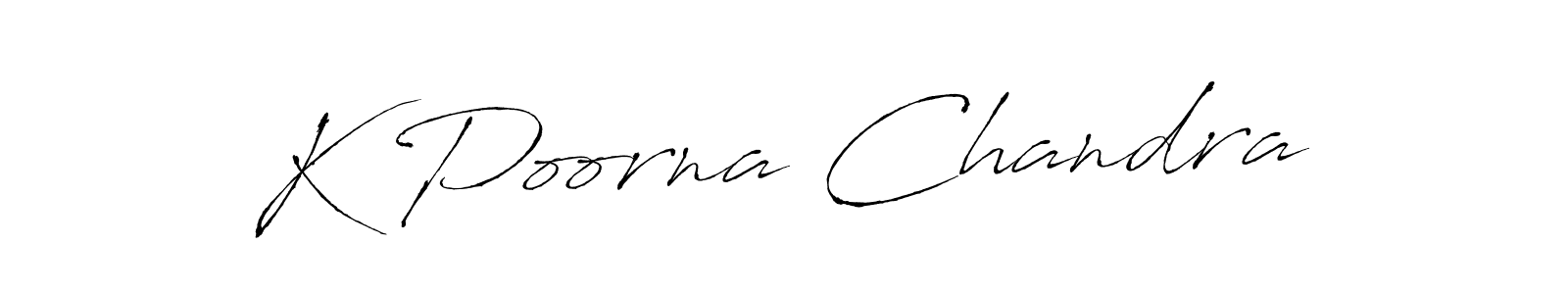 Make a beautiful signature design for name K Poorna Chandra. With this signature (Antro_Vectra) style, you can create a handwritten signature for free. K Poorna Chandra signature style 6 images and pictures png