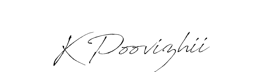 K Poovizhii stylish signature style. Best Handwritten Sign (Antro_Vectra) for my name. Handwritten Signature Collection Ideas for my name K Poovizhii. K Poovizhii signature style 6 images and pictures png