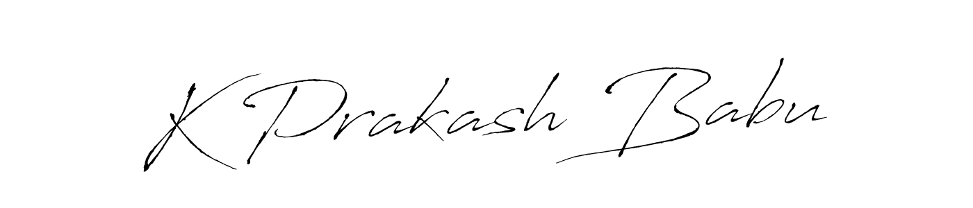 K Prakash Babu stylish signature style. Best Handwritten Sign (Antro_Vectra) for my name. Handwritten Signature Collection Ideas for my name K Prakash Babu. K Prakash Babu signature style 6 images and pictures png